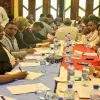 Meeting of delegates at symposium
