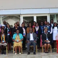 KEMRI's Research scientist led by The Director for Research and Development, Dr. Evans Amukoye.